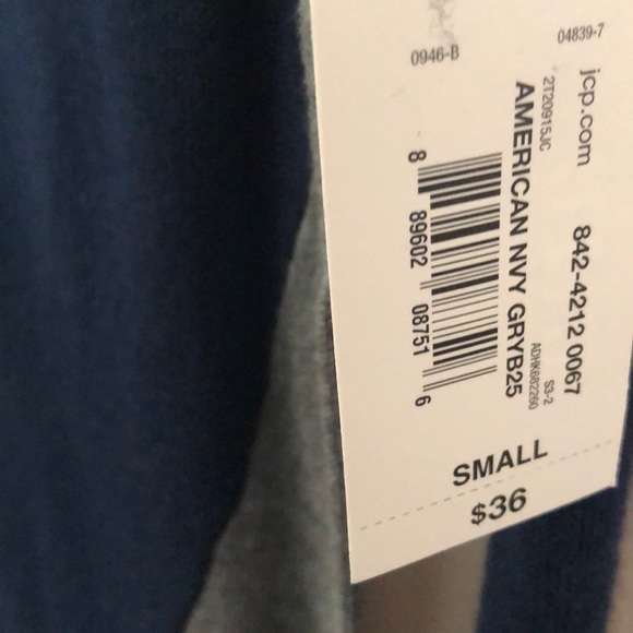 a.n.a Women’s Top Navy Gray Size S New - Picture 3 of 7